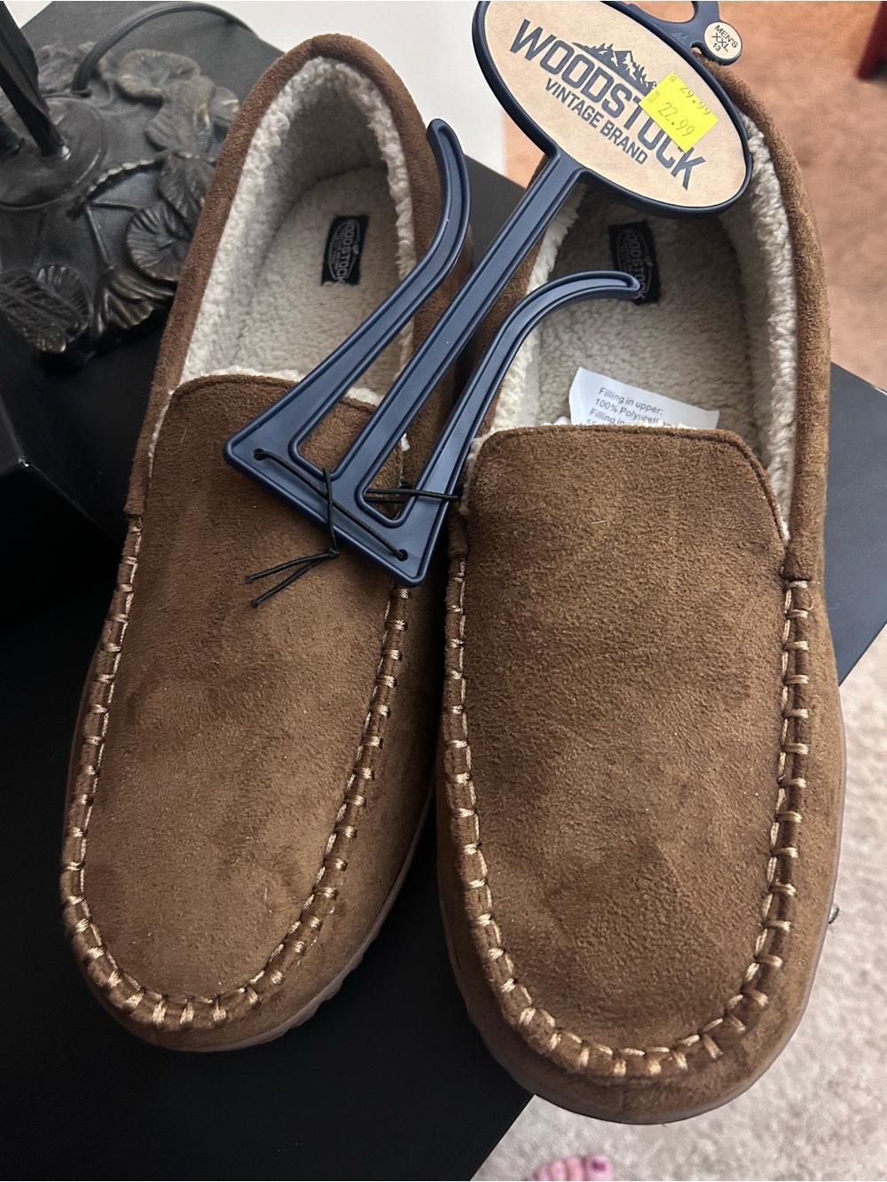 Men's Brown Moccasin Slippers Woodstock 13